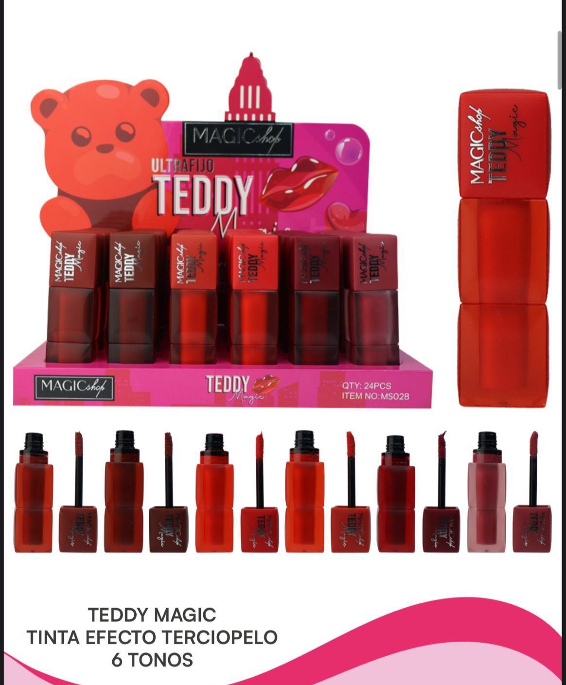 Teddy Magic Tinta Efecto Terciopelo 6 Tonos MS028