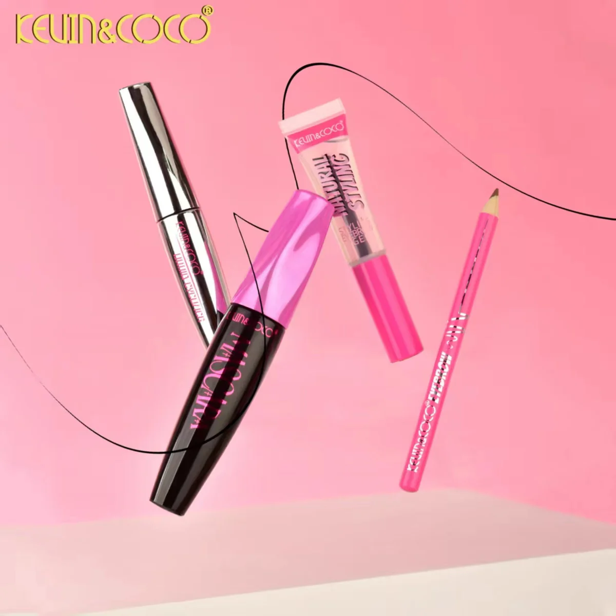 Kit de exposición de maquillaje de cejas y ojos - 6 unidades (KC1132)