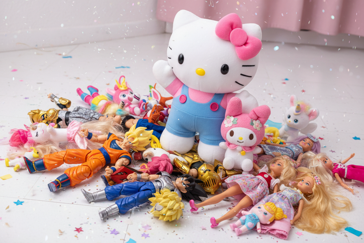 Hello Kitty ganando contra Dragon Ball y más