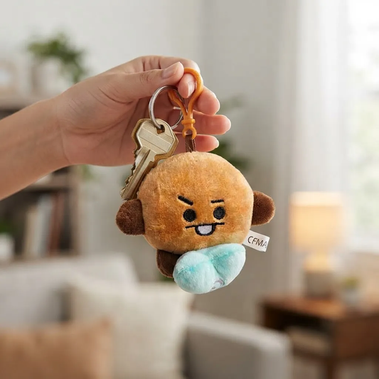 Llavero de peluche Shooky BT21 con gancho