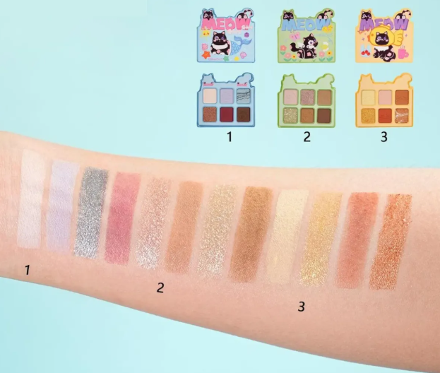 Set maquillaje Kevin & Coco MEOW - paletas sombras variantes