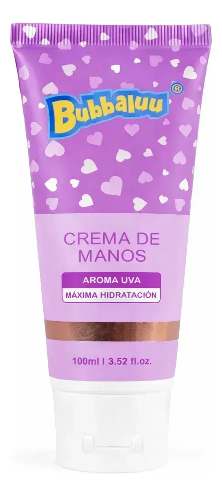 Crema de Manos Bubbaluu Uva Máxima Hidratación con Vitamina E 100 mL