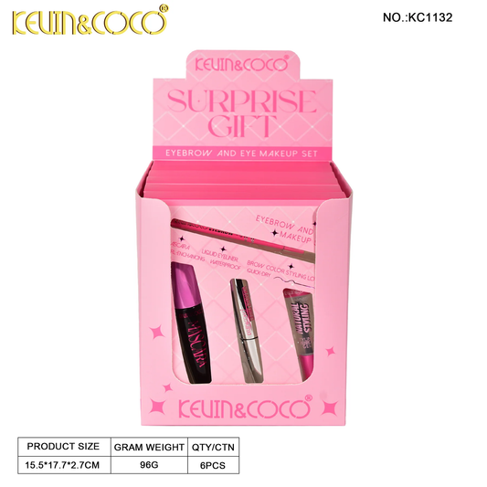Kit de exposición de maquillaje de cejas y ojos - 6 unidades (KC1132)